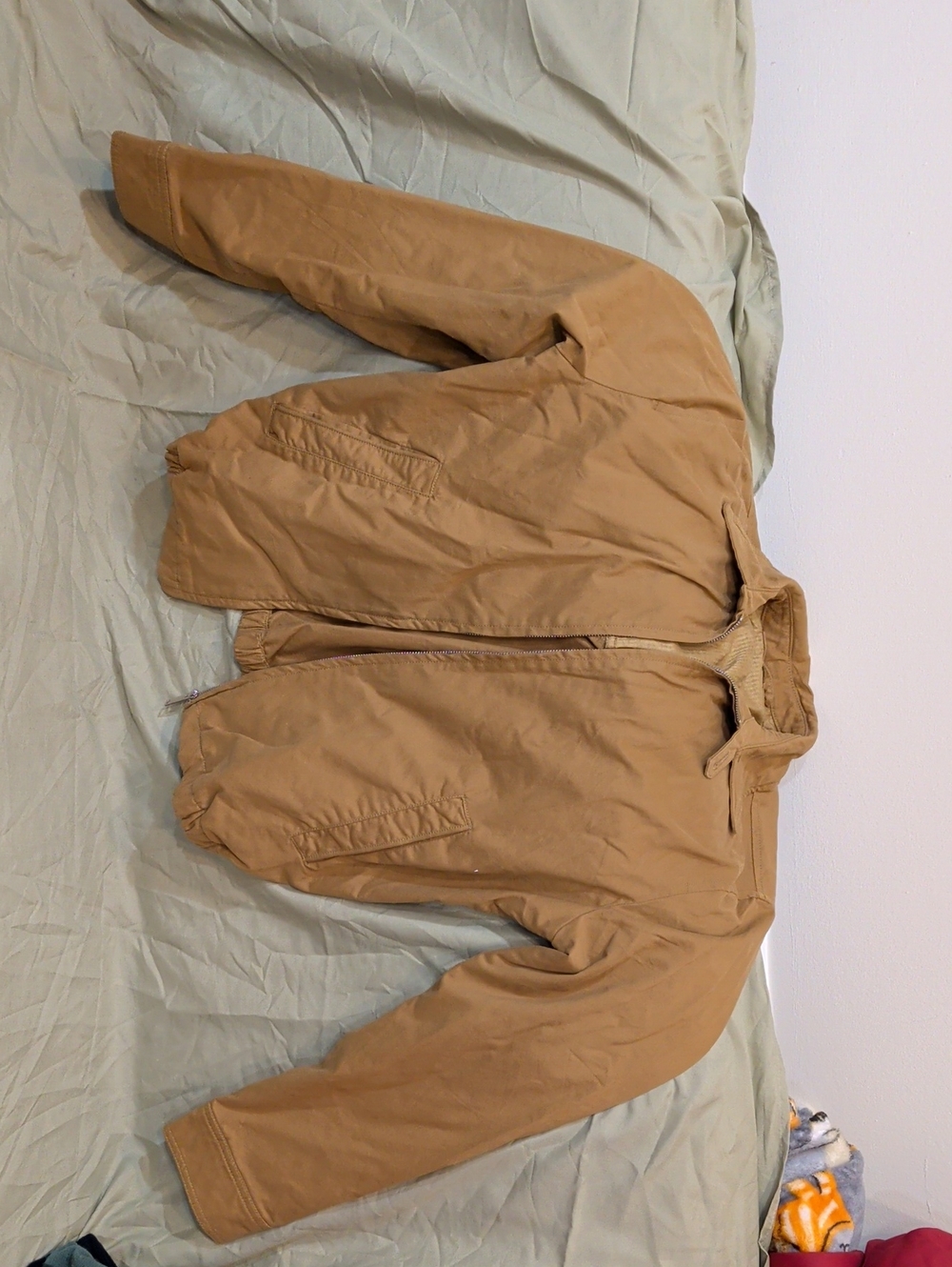 Denim & Flower Tan Bomber-Style Field Jacket